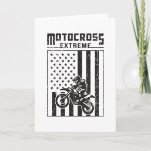 Carte Motocross Biker Dirt Motorcycle drôle Idée cadeau