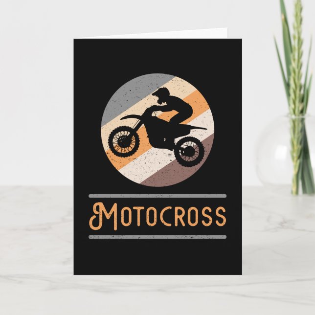 Carte Motocross Motorcycle Vélo Dirt Vélo Dirt Drôle cad (Devant)
