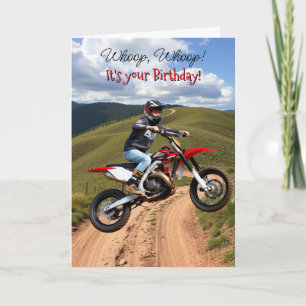 Carte Motocross Thème Anniversaire pour lui
