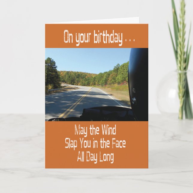 Carte Motorcycle Biker FunnyBirthday Card (Devant)