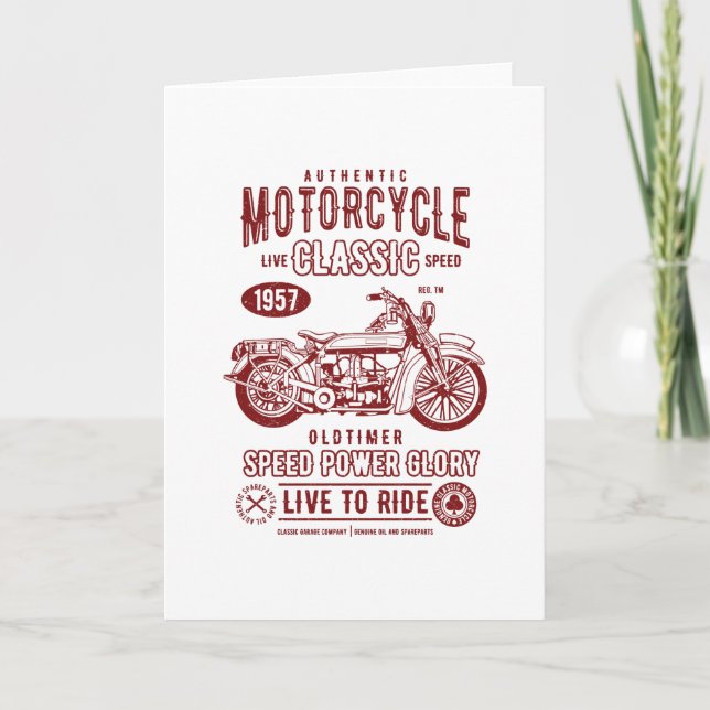 Carte Motorcycle classique (Devant)