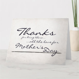 Carte Mots d'amour pour la fête des mères avec gratitude