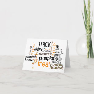 Carte Mots de Halloween