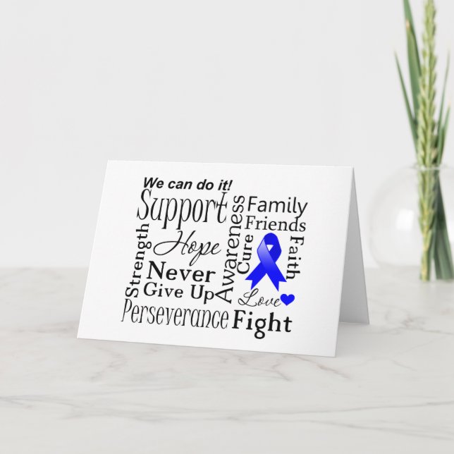 Carte Mots de support de cancer du colon (Devant)