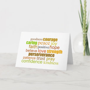 Carte Mots d'encouragement
