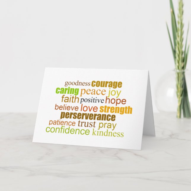 Carte Mots d'encouragement (Devant)