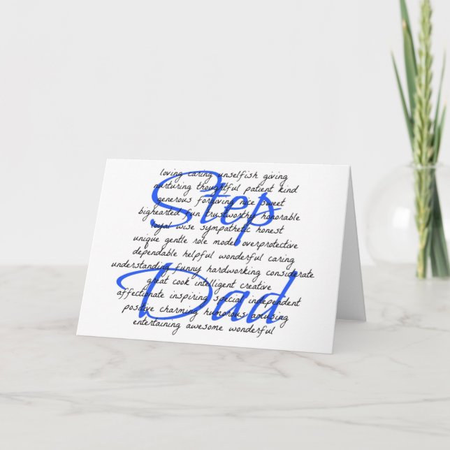 Carte Mots pour un papa pas (Devant)