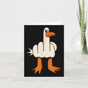 Carte Mouette du doigt moyen, humour adulte, Gesture drô