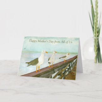 Carte Mouettes aquarelles