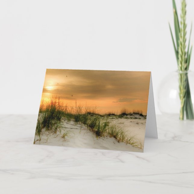 Carte Mouettes au lever de soleil (Devant)