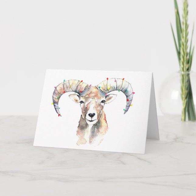 Carte mouflon de Noël (Devant)