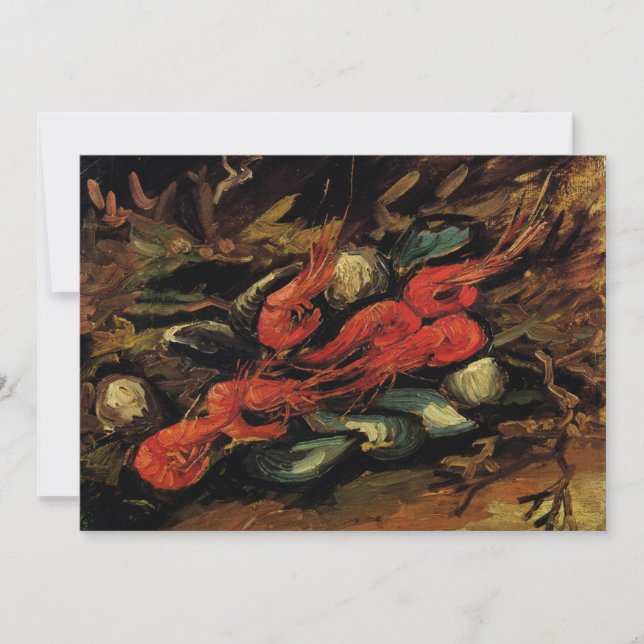 Carte Moules et crevettes par Vincent van Gogh Invitatio (Devant)