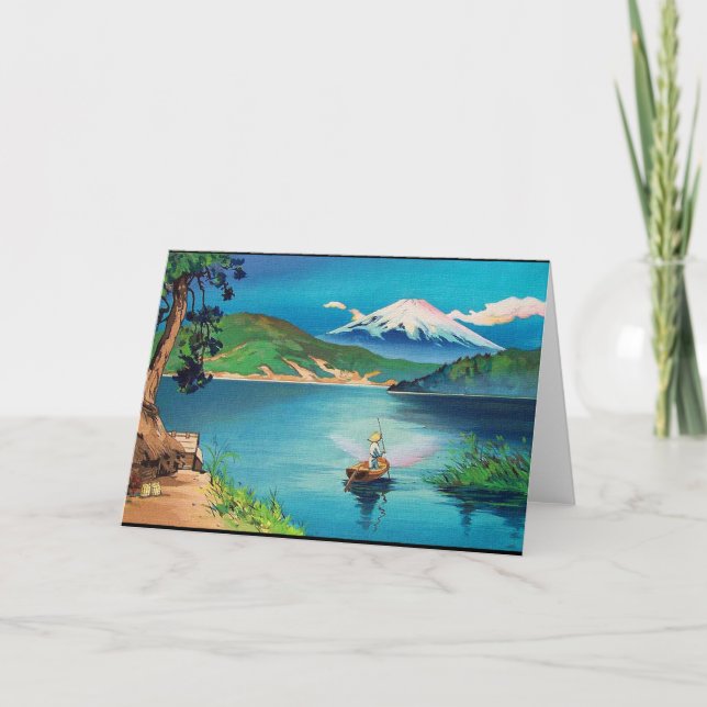 Carte Mount Fuji Woodblock - beautiful (Devant)