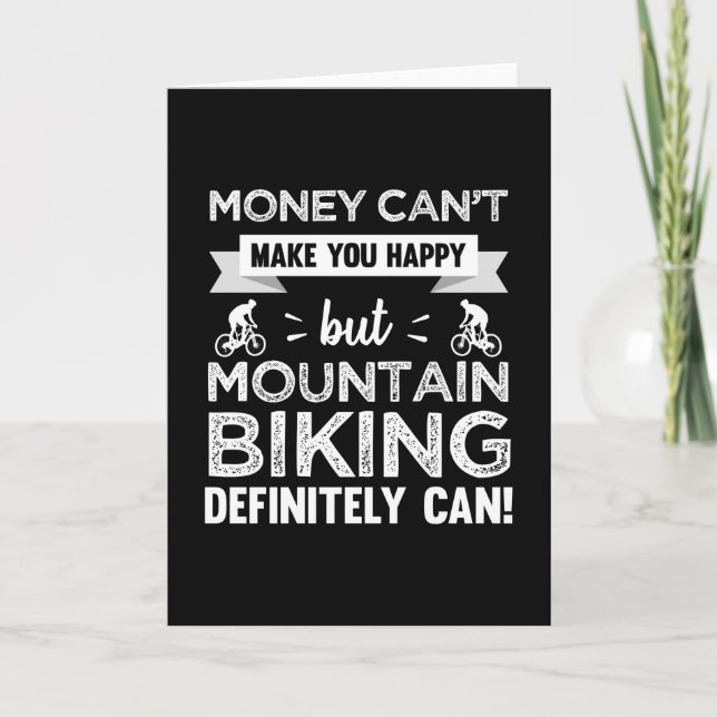 Carte Mountain Biking vous rend heureux cadeau MTB (Devant)