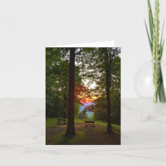 Carte mountain sunset notecard (blank inside)