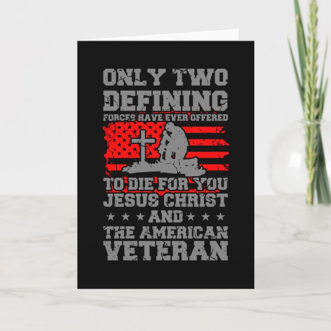 Carte MOURIR POUR VOUS American Veterans Gift Veterans D (Devant)