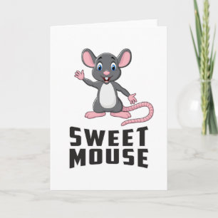 Carte Mouse Rat Animal Cheese Love Pet Cute Funny Venin