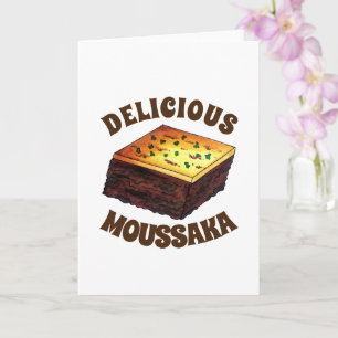 Carte Moussaka Grecque Méditerranéen Nourriture Aiguille