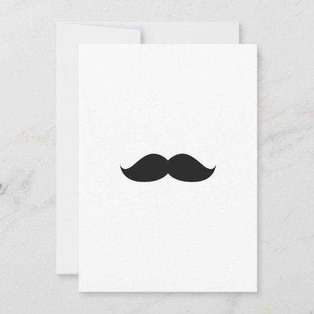 Carte Moustache noire mignonne (Devant)