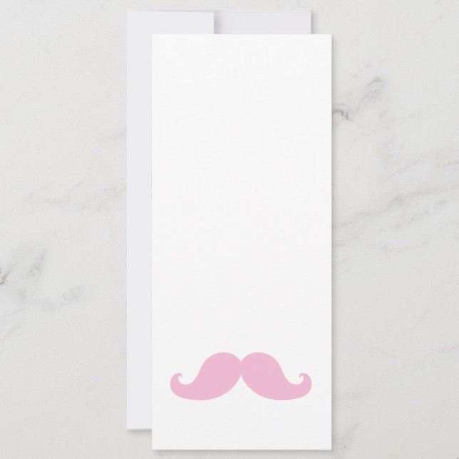 Carte Moustache rose (Devant)