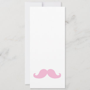 Carte Moustache rose