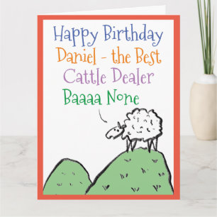 Carte Mouton Conçoit Joyeux Anniversaire à un Négociant
