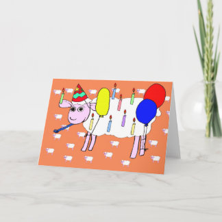 Carte Mouton d'anniversaire