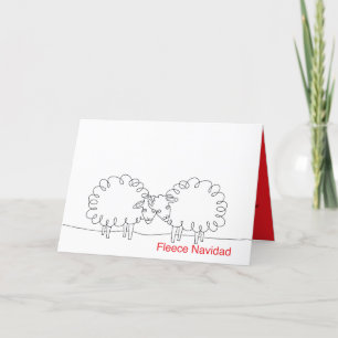 Carte Moutons de Noël