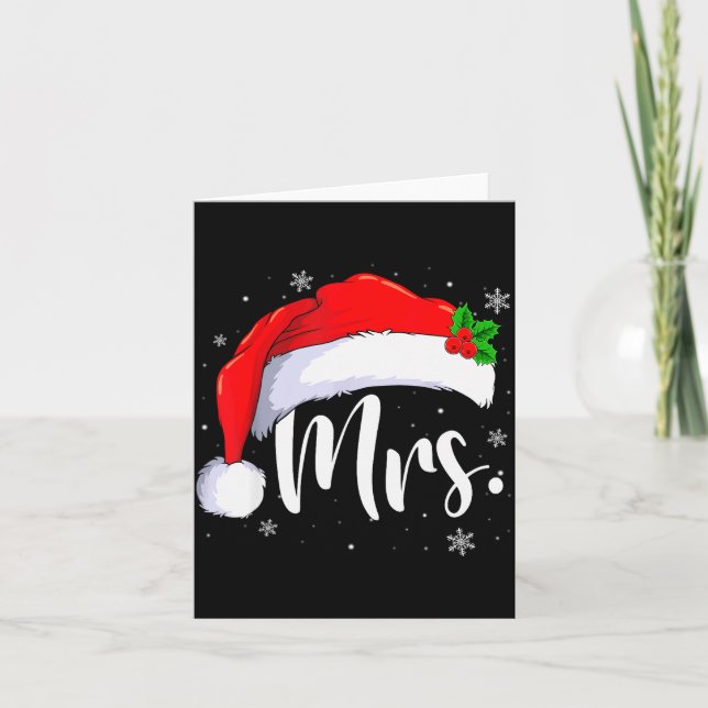 Carte Mr And Mrs Claus Couples Matching Christmas Pajama (Devant)