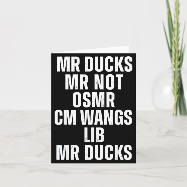 Carte Mr Ducks Mr Not Duck Joke Phonetic Puzzle  (Devant)