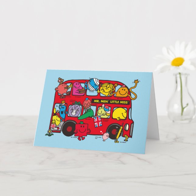 Carte Mr. Men & Little Miss Bus bondé (Petite plante)