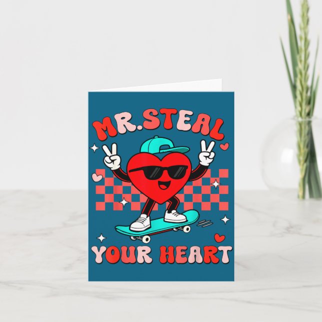 Carte Mr Steal Your Heart For Boys Toddlers Valentine's  (Devant)