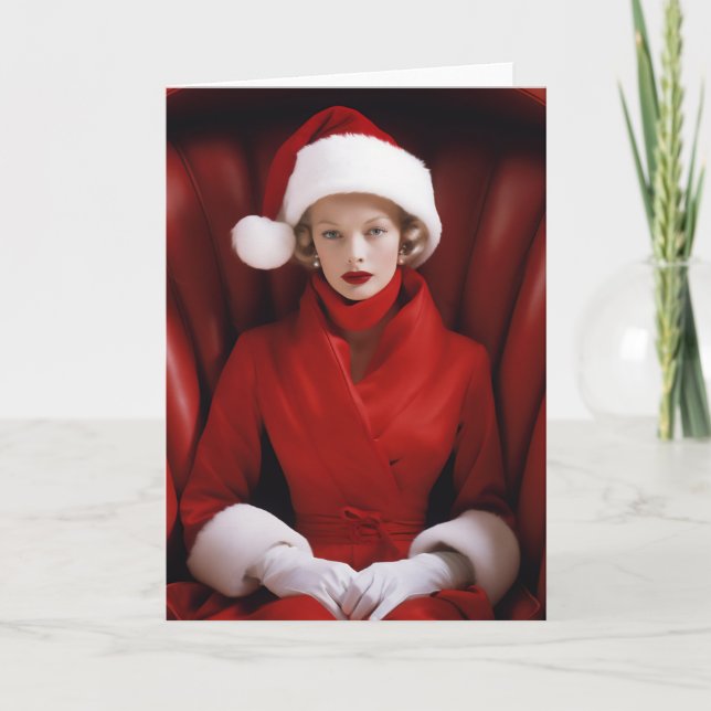 Carte Mrs Claus vintage (Devant)
