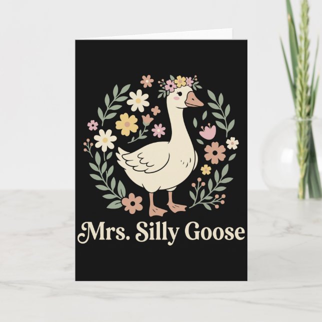 Carte Mrs Silly Goose Playful Bride Humor Wedding (Devant)