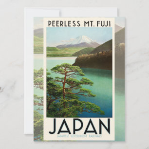 Carte Mt Fuji Japon affiche Voyage Art Vintage