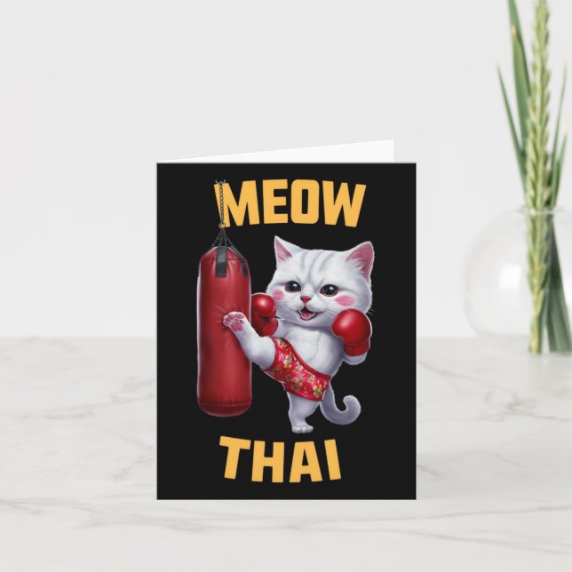 Carte Muay Thai Cat Meow Thai - Thai Boxe Pour Les Jeune (Devant)