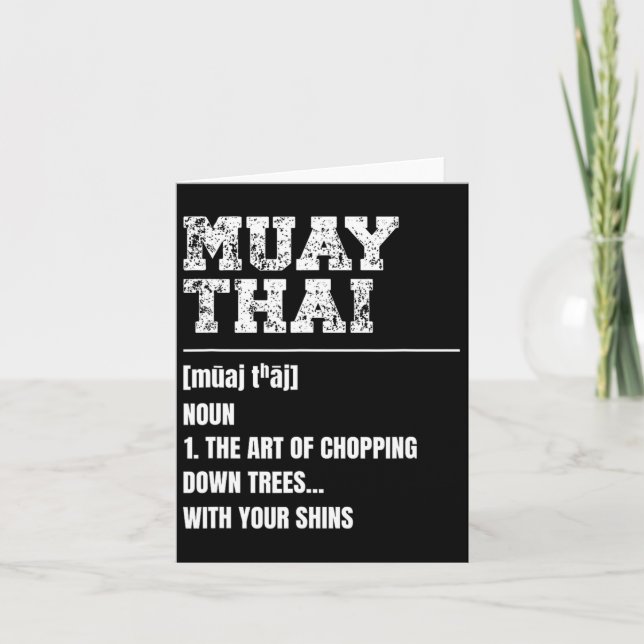 Carte Muay Thai Définition Martial Arts Thai Boxe Mart (Devant)