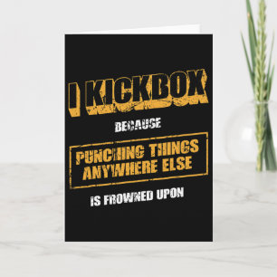 Carte Muay Thai Kickboxing et arts martiaux mixtes drôle