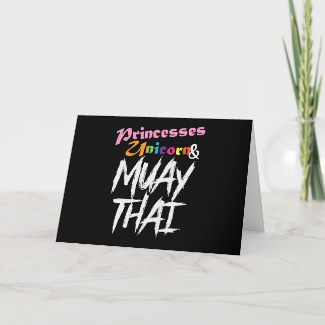 Carte Muay Thai "Princesses Unicorn" (Devant)