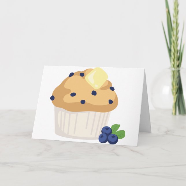 Carte Muffin aux bleuets (Devant)
