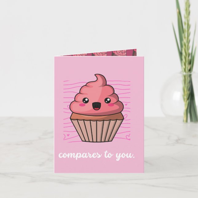 Carte Muffin Comparé À Toi Adorable Saint-Valentin (Devant)