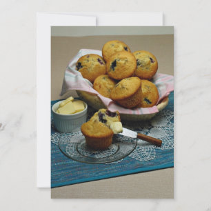 Carte muffins bleuets