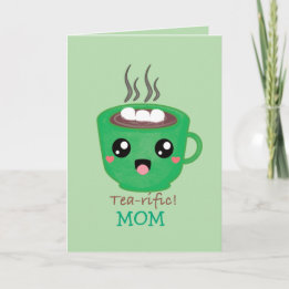Carte Mug de thé vert avec citation Tea-rific