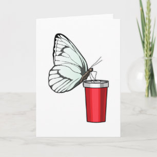 Carte Mug Papillon qui boit