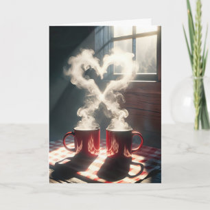 Carte Mugs Rouges Anniversaires Au Coeur Vapeur
