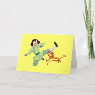 Carte Mulan et Mushu Kicking