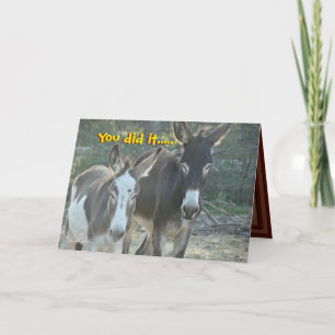 Carte Mules Anniversaire - personnaliser de toute 