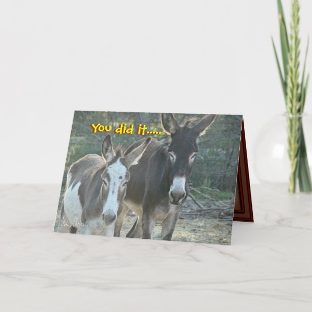 Carte Mules Anniversaire - personnaliser de toute  (Devant)