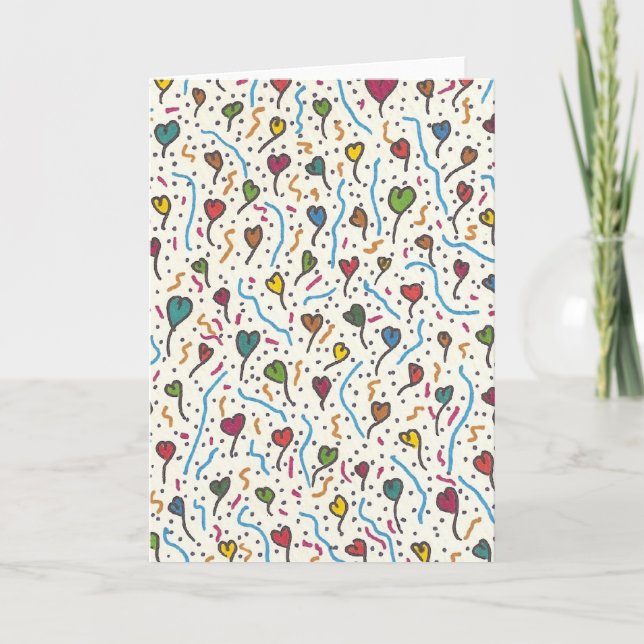Carte multi A7 de coeurs (Devant)