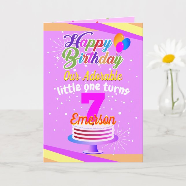 Carte Multi Color Editable Unisex Joyeux anniversaire |  (Petite plante)